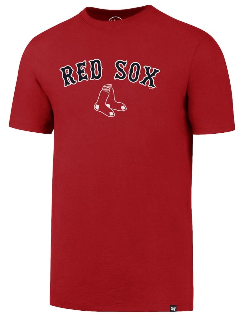 MLB 47 Brand Boston Red Sox Tee Shirt Red Tackle Tee Socks Mens Size L